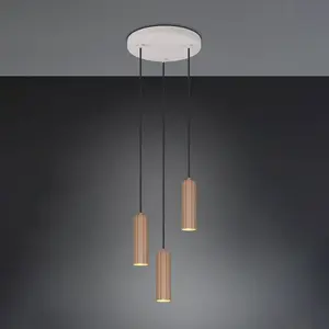 TRIO SOKA - Hanglamp - Mokka - excl. 3x GU10 5 W - Plafondbevestiging - In hoogte verstelbaar