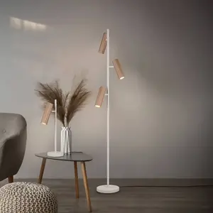TRIO SOKA - Vloerlamp - Mokka - excl. 3x GU10 5 W - Voetschakelaar