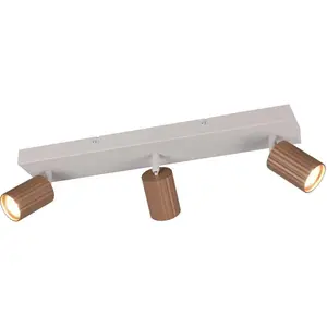 Trio Plafonnier lampe de chambre métal café 3 ampoules orientable GU10... pas cher