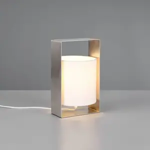 Reality, Lampe de table, R55751007 Pail E27 Tischleuchte Nickel Matt pas cher