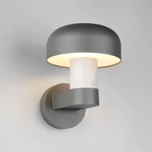 Applique d'extérieur en aluminium couleur béton anthracite IP54 H 24,5... pas cher