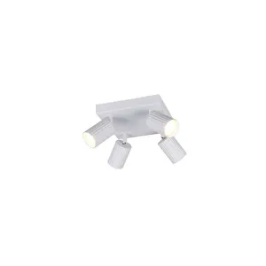 Trio Plafonnier lampe de couloir lampe de plafond métal blanc 4 flamme... pas cher