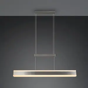 Trio, Suspension, 331210307 Arcola LED Pendelleuchte 45W Nickel Matt CCT einstellbare Lichtfarbe Touch