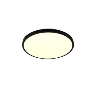 RL Plafonnier LED lampe de salon noir dimmable télécommande D 49cm pas cher