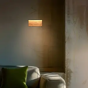 Trio, Applique + plafonnier, LEDDeckenleuchte Kalea SchwarzHolzfarbig (1450 lm) pas cher