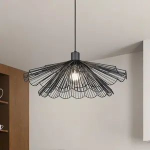 Reality, Suspension, R36431532 Margarita E27 Pendelleuchte  50cm Schwarz Matt pas cher