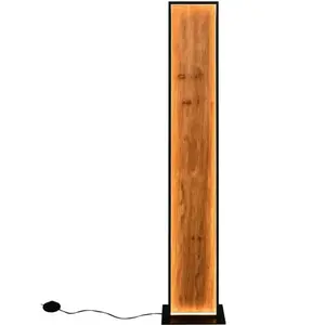 Trio, Lampadaire, LEDStehleuchte Kalea SchwarzHolzfarbig (4100 lm) pas cher