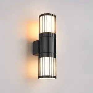 TRIO VOLGA - Wandlamp - Antraciet - excl. 2x E27 4 W - Verlichting omhoog en omlaag - Wandmontage - Buitenverlichting - IP54