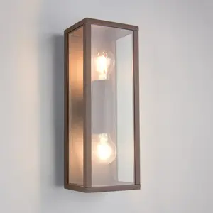 TRIO GARONNE - Wandlamp - Roestkleur - excl. 2x E27 4 W - Wandmontage - Buitenverlichting - IP44