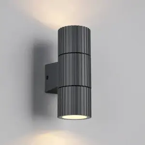 TRIO PARANA - Wandlamp - Antraciet - excl. 2x GU10 4,5 W - Verlichting omhoog en omlaag - Wandmontage - Buitenverlichting - IP44