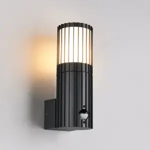 TRIO VOLGA - Wandlamp - Antraciet - excl. 1x E27 4 W - Bewegingssensor - Wandmontage - Buitenverlichting - IP54