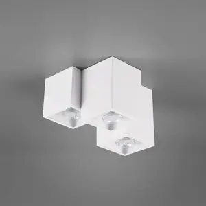 Trio Leuchten Fernando 604900331 Plafonnier 3 ampoules GU10 Blanc mat pas cher