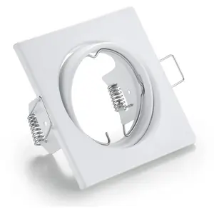 Comparateur de prix : Trio Leuchten Spot Encastrable Carré Orientable Avec Douille Gu10 Blanc Mat