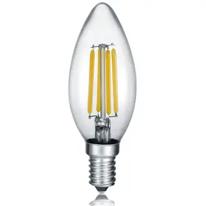 TRIO, Ampoules, Kerze 1xE14, max.4,0 W Corps: Verre, Transparent clair... pas cher