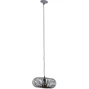 EGLO Suspension lumineuse suspension lampe de chambre cage en métal gr... pas cher