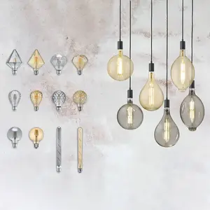 Trio Leuchten Ampoule en verre, E27, 4 W, teinté marron, hauteur 30 cm pas cher