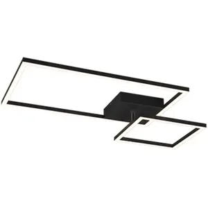 Trio Lighting Reality Padella Padella Semi Plafonnier Led Moderne Noir Mat 4000k pas cher