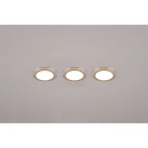 Trio LED Lampe encastrable Argus Set de 3 653610306, Plastique Chrome,... pas cher