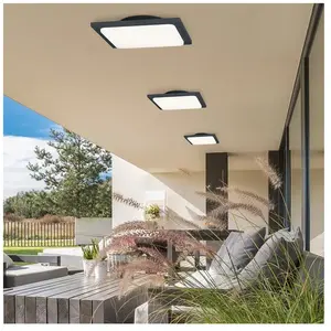 Trio Lighting Trio Trave Plafonnier Extérieur Moderne Anthracite 3000k Ip54 pas cher