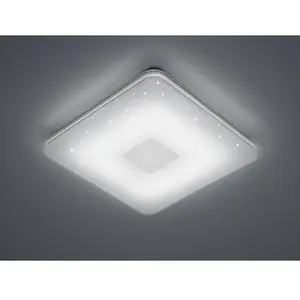 Trio Lighting Plafonnier Led Carré Samurai, Télécommande pas cher