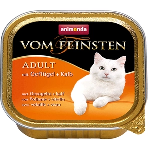 32x100g Adult volaille, veau Animonda Vom Feinsten - Pâtée pour chat pas cher