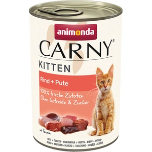 12x400g Animonda Carny Kitten boeuf et dinde - Pâtée pour chat pas cher