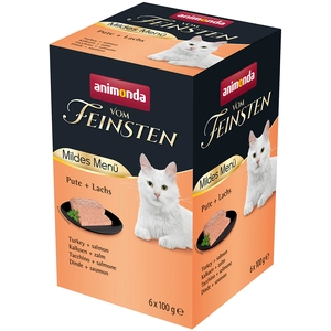 6x100g Menus légers Adult dinde, saumon Animonda Vom Feinsten - Pâtée ... pas cher