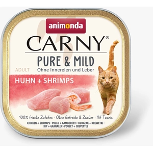 Comparateur de prix : animonda Carny Adult Pure & Mild 32 x 100 g pour chat - poulet, crevettes