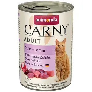 6x400g dinde, agneau Animonda Carny - Pâtée pour chat pas cher