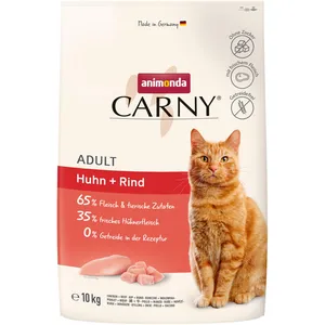 2x10kg Animonda Carny Adult poulet, boeuf - Croquettes pour chat pas cher