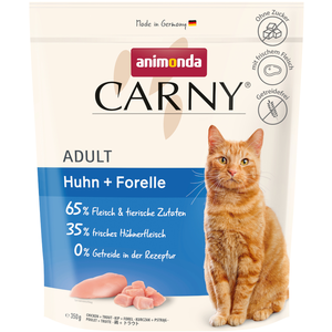 350g Animonda Carny Adult poulet, truite - Croquettes pour chat pas cher
