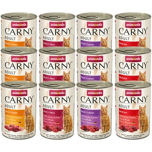 12x400g de boîtes Adult création au boeuf Animonda Carny - Pâtée pour chat pas cher