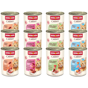 12 x 400 g lot animonda Carny Adult pour chat - assortiment gourmet (4 sortes) pas cher