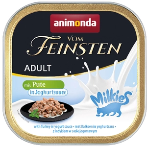 animonda Vom Feinsten Adult Milkies en sauce 32 x 100 g pour chat - dinde à la sauce au yaourt pas cher