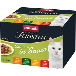 Lot mixte animonda vom Feinsten Adult Raffinesse en sauce pour chat pas cher