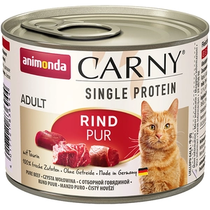 6x200g Single Protein Adult pur boeuf Animonda Carny - Pâtée pour chat pas cher