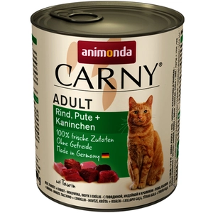 animonda Carny Adult 6 x 800 g pour chat - boeuf, dinde et lapin pas cher