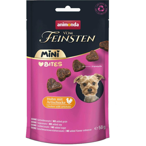 50 g mini bouchées Animonda vom Feinsten adulte saveur poulet à l'artichaut, friandises pour chienVendu parzooplus-be