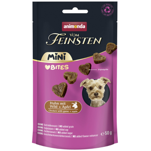 Comparateur de prix : animonda vom Feinsten Adult Mini bouchées pour chien - 50 g poulet, gibier, pomme