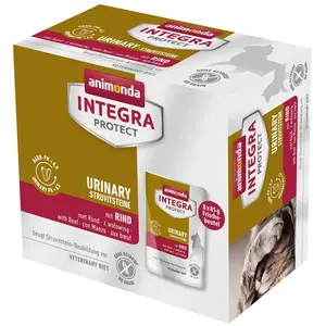 animonda Integra Protect Adult Urinary Calculs de struvite 8 x 85 g pour chat - boeuf pas cher