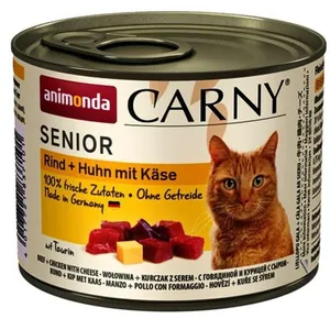 6x200g Senior Animonda Carny, boeuf, poulet & fromage - Pâtée pour chat âgé pas cher