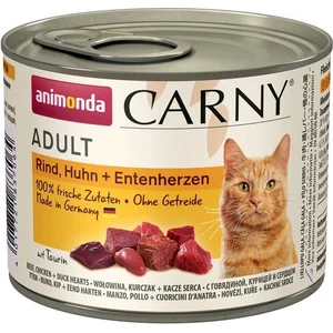 Animonda Carny - Natvoer - Volwassen kat - Rund - Kip - Eendenhart - 6 ST pas cher