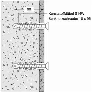 Hewi, Miroir, Visserie de fixation 801/805 Siège rabattable pour murs en béton (C20/C25) pas cher