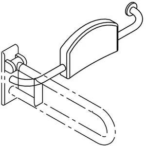 Hewi, Miroir, Support de dos SERIE 801 droit blanc pur pas cher