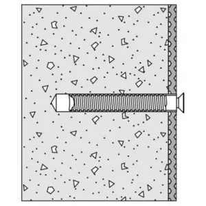 Hewi, Miroir, Visserie de fixation 801/805 Siège rabattable pour murs en béton (C20/C25)