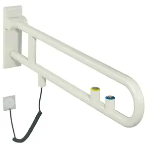 Hewi, Miroir, Grille de soutien version E. SERIE 801 pivotant bouton de rinçage/fonctions jaune 90cm rwe (78 x 11 cm)
