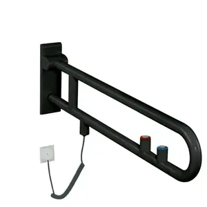 Hewi, Miroir, Grille de soutien version E. SERIE 801 Bouton-poussoir de rinçage/fonctions rouge 700mm noir profond