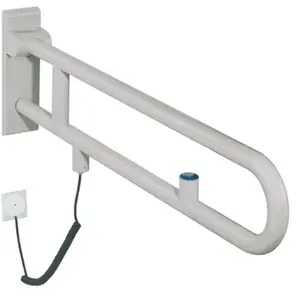 Hewi, Miroir, Grille de soutien version E. SERIE 801 pivotant, bouton de rinçage 900mm gris pierre (7.80 x 25.90 cm)
