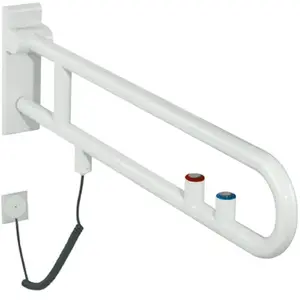 Hewi, Miroir, Support à charnière gr. E-exec. SÉRIE 801 encastré/radio bouton rouge 900mm signal blanc (7.80 x 25.90 cm) pas cher