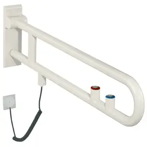 Hewi, Miroir, Grille de soutien version E. SERIE 801 pivotant bouton rinçage/fonctions rouge 90cm rwe (7.80 x 25.90 cm)
